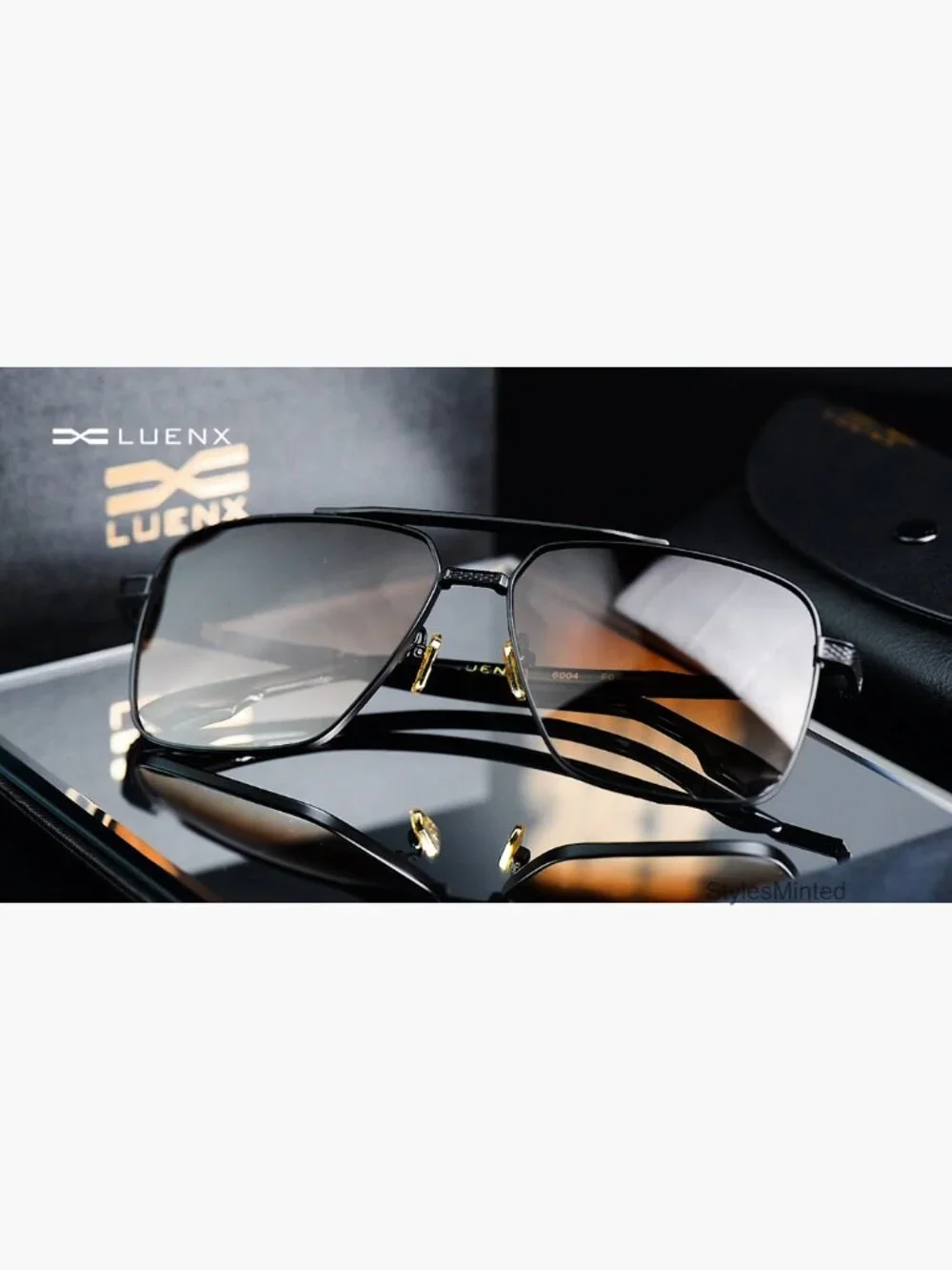 Square Aviator Polarized Sunglasses UV400 Retro Driving Shades